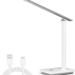 Aigostar 10O90 - Bureaulamp led dimbaar - Tafellamp - Verstelbaar - 3 lichtkleuren - Leeslampje voor Boek - 5W - Wit