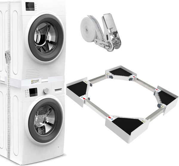 Impaqt wasmachine droger stapelkit zwart