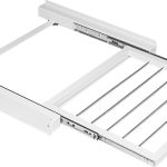 Vonia Tussenstuk Wasmachine Droger - Stapelkit Wasmachine Droger - Universeel - Uitschuifbare Handdoekhouder - Wit