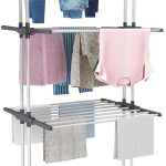 Vonia Droogtoren - Wastoren - 3 Lagen - Inklapbaar - 72x50x172 cm - Grijs