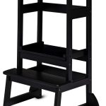 Ommie Leertoren - learning tower - montessori leertoren - leertoren keukenhulp - zwart