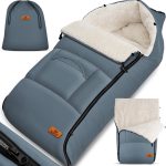 KIDIZ® Voetenzak voor Autostoeltje en Buggy met Ritssluiting - Baby Slaapzak Deken voor Maxi-Cosi & Wandelwagen / Kinderwagen - Grijs