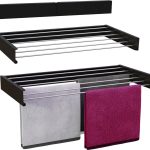 Vonia Wanddroogrek - Droogrek - Wasrek - Droogrek Muur - 100 x 50 cm - Zwart