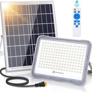 Aigostar 10IU7 - LED schijnwerper op zonne-energie - IP65 - Afstandsbediening - Solar Buitenlamp - Floodlight - Bouwlamp