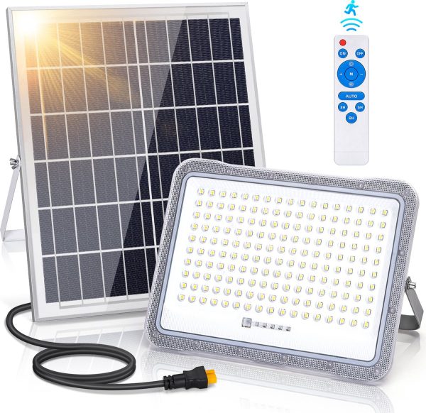 Aigostar 10IU7 - LED schijnwerper op zonne-energie - IP65 - Afstandsbediening - Solar Buitenlamp - Floodlight - Bouwlamp