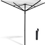 Vonia Droogmolen - Droogmolen met Grondanker - 45 meter Drooglengte - Droogrek - Zwart