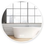 Bayt Badkamerspiegel - Badkamerspiegel met Verlichting - Ronde Spiegel - Badkamerspiegel met Verwarming - Wandspiegel - Dimbaar - Anti-Condens - 60 cm