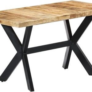 vidaXL Massief Ruw Mangohouten Eetkamertafel Tafel Eettafel Tafels Keukentafel