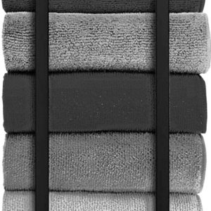 Vonia Handdoekrek - Badkamerrek - Handdoekrek Badkamer - Handdoekhouder - Handdoekenrek - 77,5 x 20 x 14 cm - Zwart