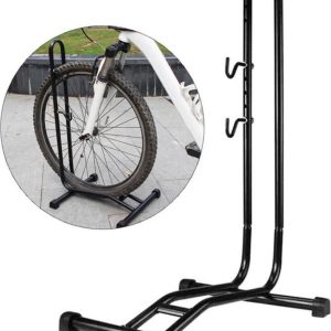 Decopatent® Fietsrek om Fiets Horizontaal te stallen - Fietsstaander Standaard - Fietsrek voor 1 Fiets - Voor Racefiets MTB E-bike