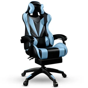 Bayt gamingstoel met voetensteun - gamestoel-zwart/blauw