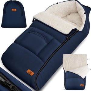KIDIZ® Voetenzak voor Autostoeltje en Buggy met Ritssluiting – Baby Slaapzak Deken voor Maxi-Cosi & Wandelwagen / Kinderwagen – blauw