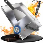 Valuents® Plancha grillplaat van dik en roestvrij staal, 44,5 x 26 cm, geschikt voor barbecue, gasgrill en kolenbarbecue, plus: borstel en grillspatel