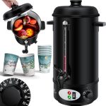KESSER® Gluhweinketel 8 Liter - Elektrische Ketel voor Gluhwein - Glühweinketel Warm Dranken Dispenser Water Koker voor Glühwein - Zwart