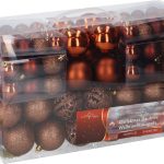 Christmas Gifts Kerstballen Set Koper - 100 Kunststof Kerstballen - Verschillende Afwerkingen - Ø 3/4/6 cm