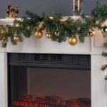 Slinger 2,70m met decoraties en lampjes, kerstslinger, dennenslinger, kerstballen/leds