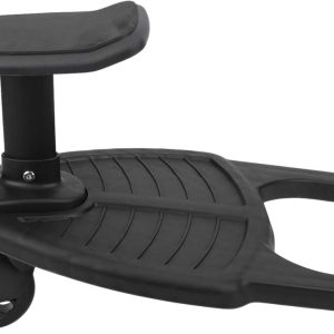 Oemmie Meerijdplankje - Meerijdplankje met zitje - Voor Kinderwagen/Buggy - Buggy Board - Zwart